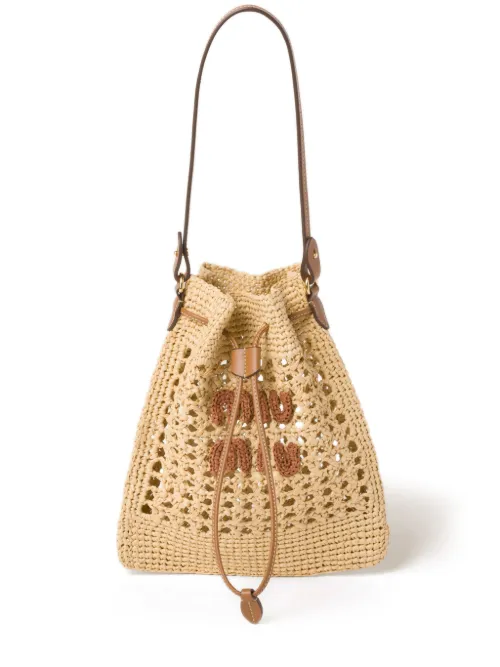 Mini sac en raphia tressé - Miu Miu - Modalova