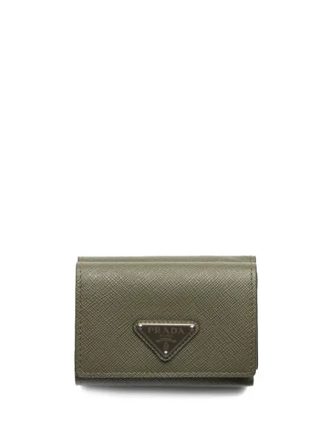 Prada logo-plaque Saffiano leather wallet