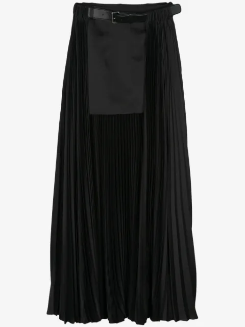 Peter Do pleated-overlayer belted skirt