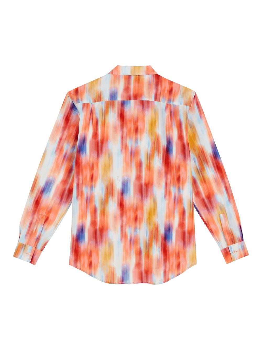 Shop Vilebrequin Ikat-print Cotton-silk Shirt In Orange