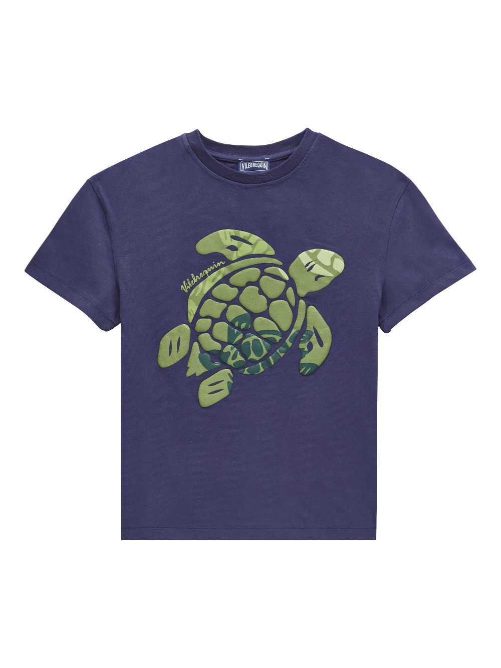 Vilebrequin T-shirt met schildpad reliëf Blauw