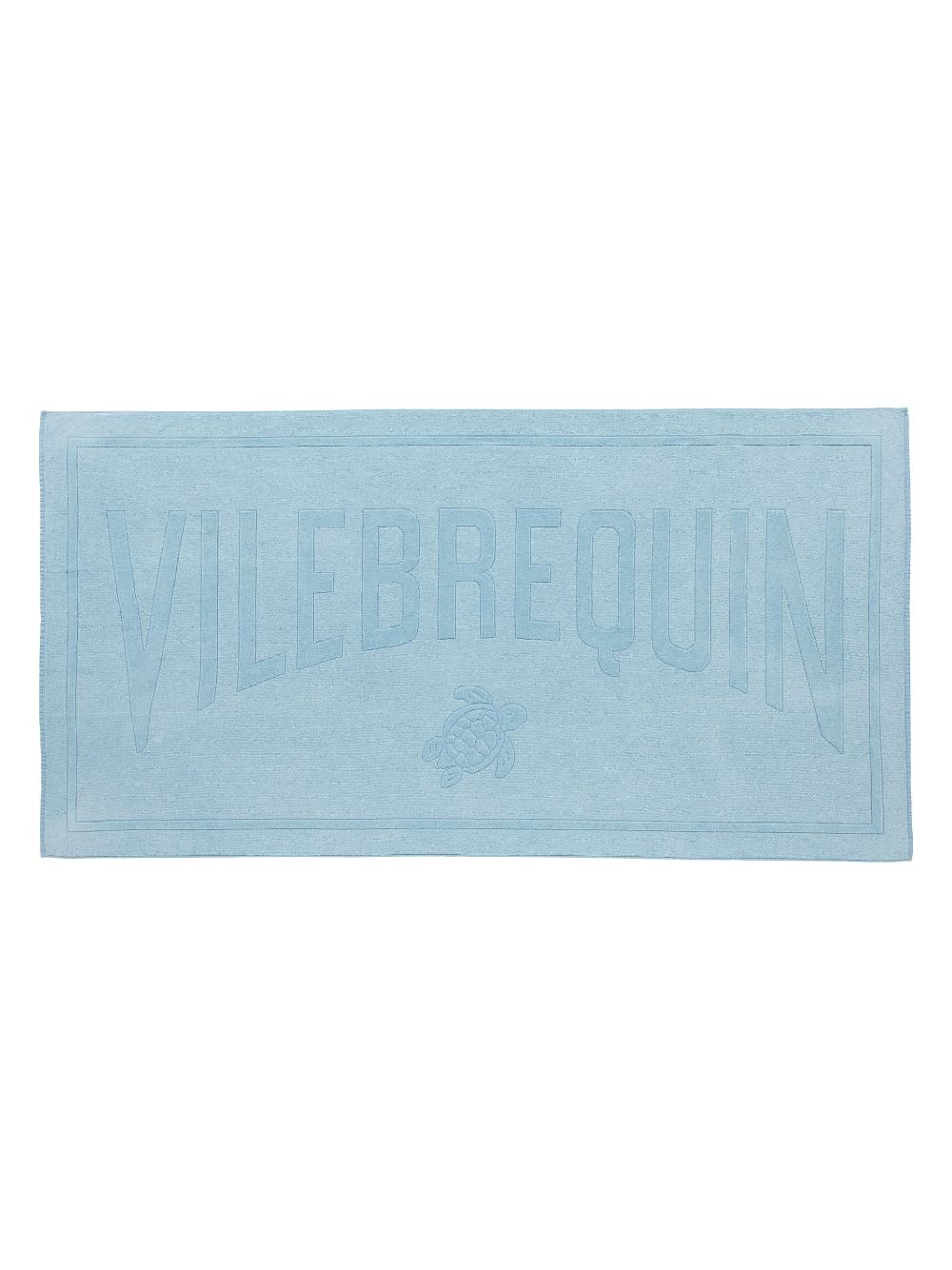 Vilebrequin Jacquard-logo Organic Cotton Towel In Blue