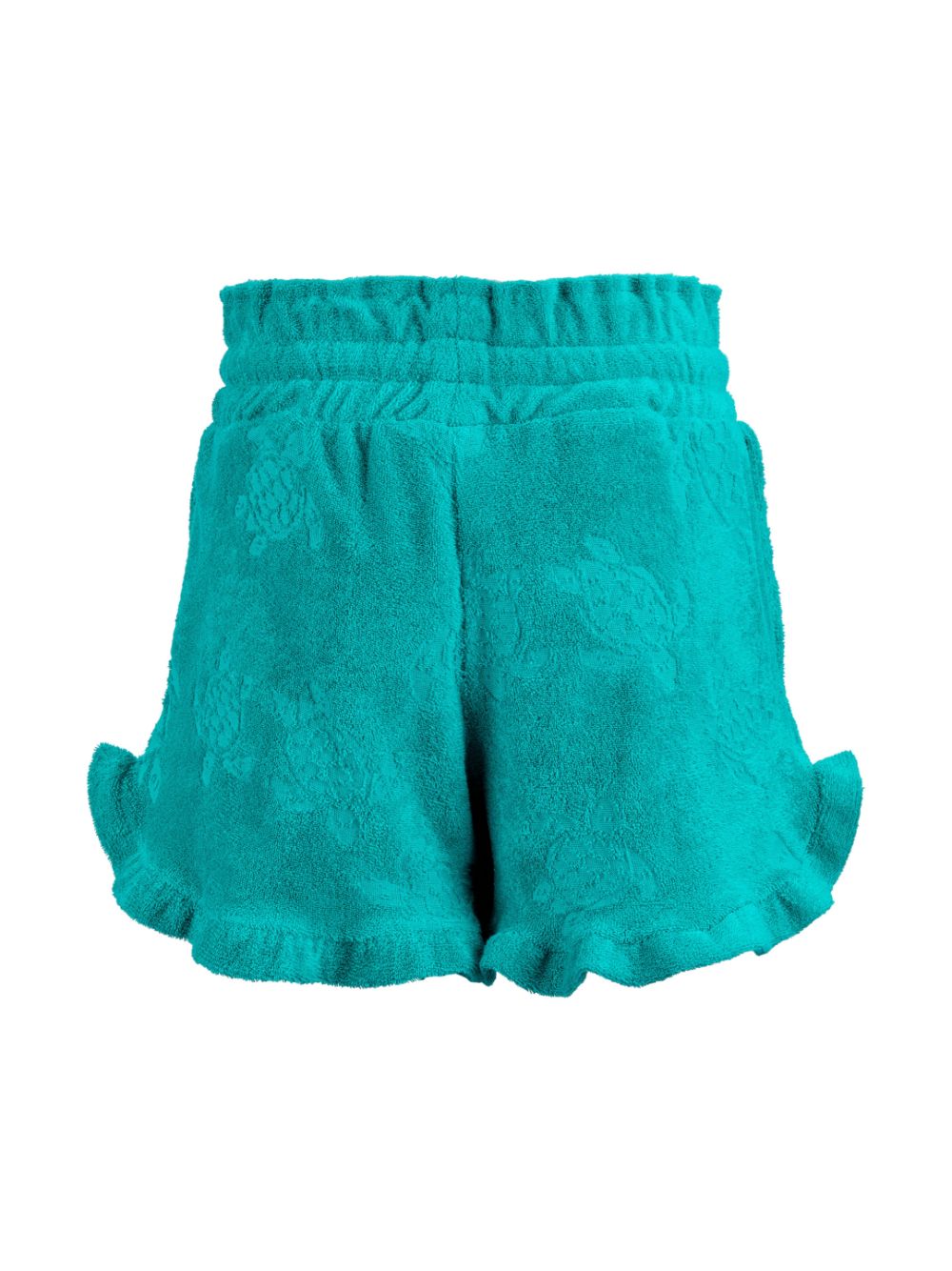Shop Vilebrequin Ruffle-detailing Cotton Shorts In Blue