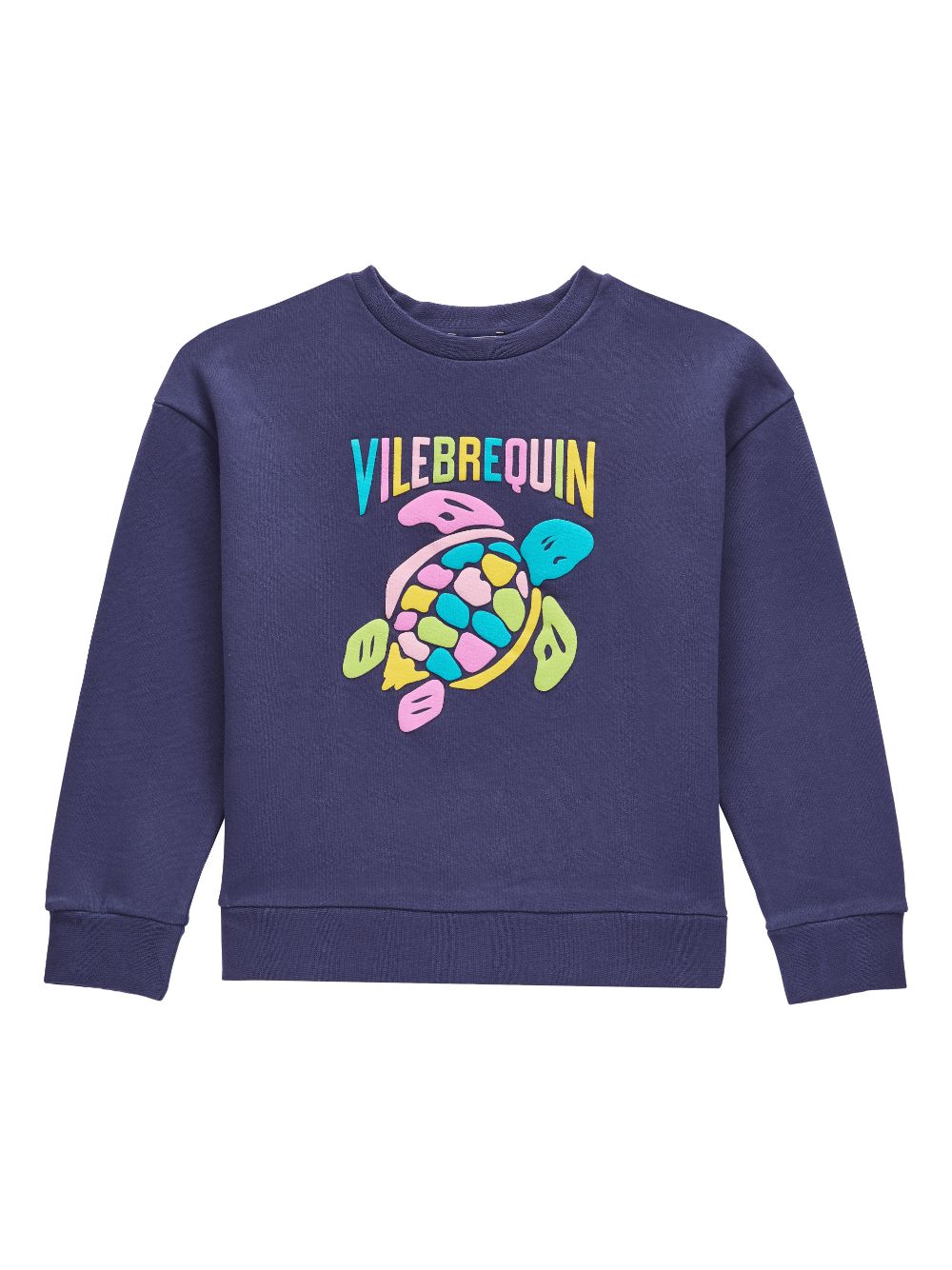 Vilebrequin Kids' Logo-print Organic Cotton Sweatshirt In Blue