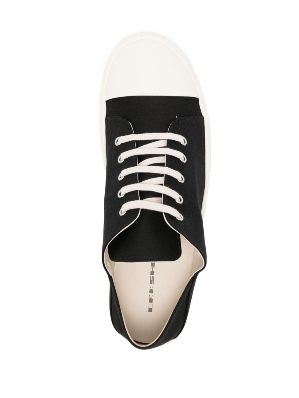 Shop Rick Owens Drkshdw Lace-up Canvas Sneakers In Black