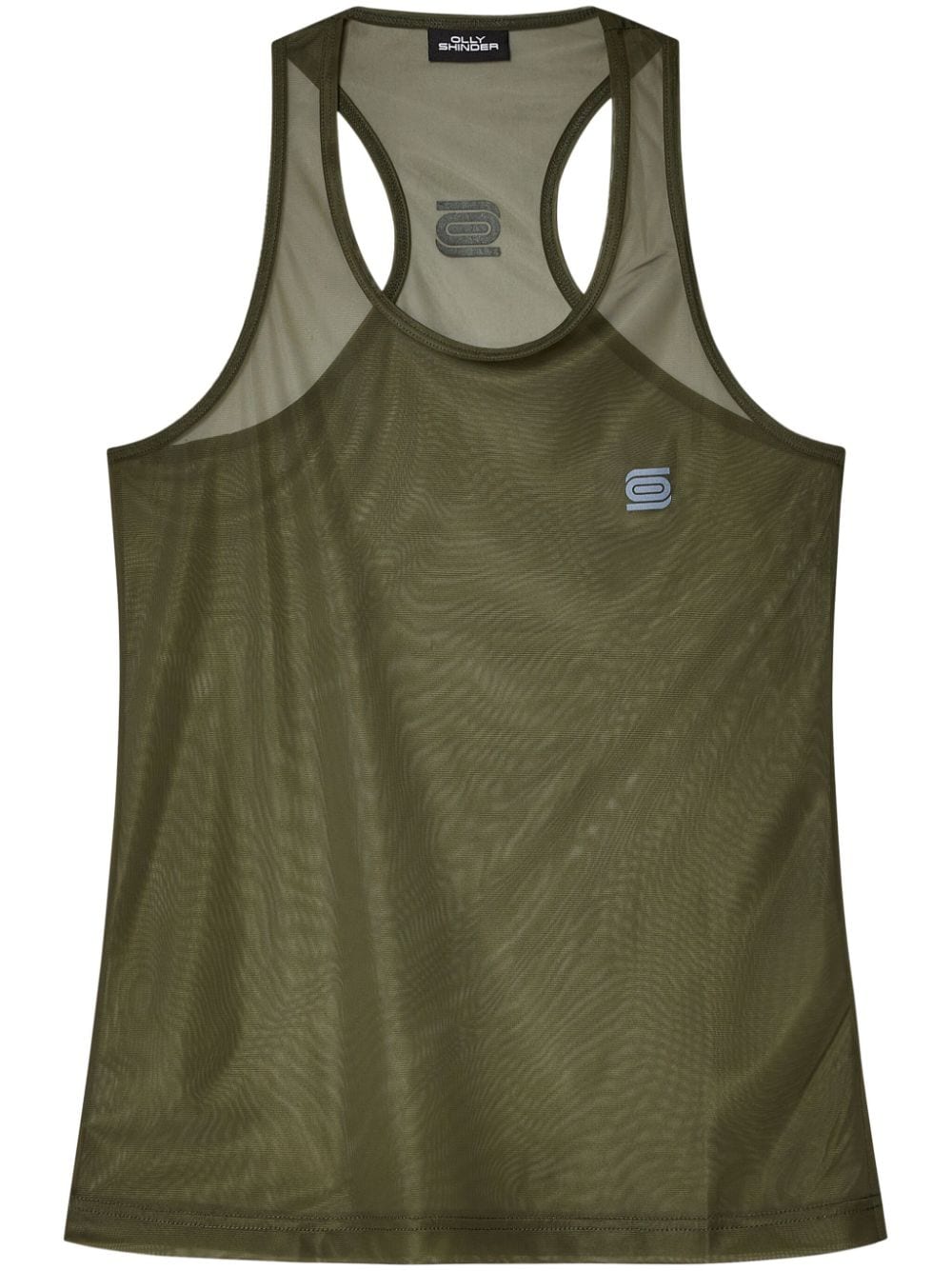 Olly Shinder sheer racerback vest top - Verde