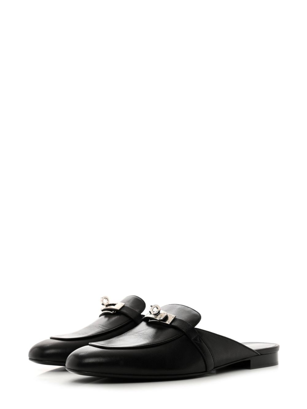 Pre-owned Hermes oz 穆勒鞋（典藏款） In Black