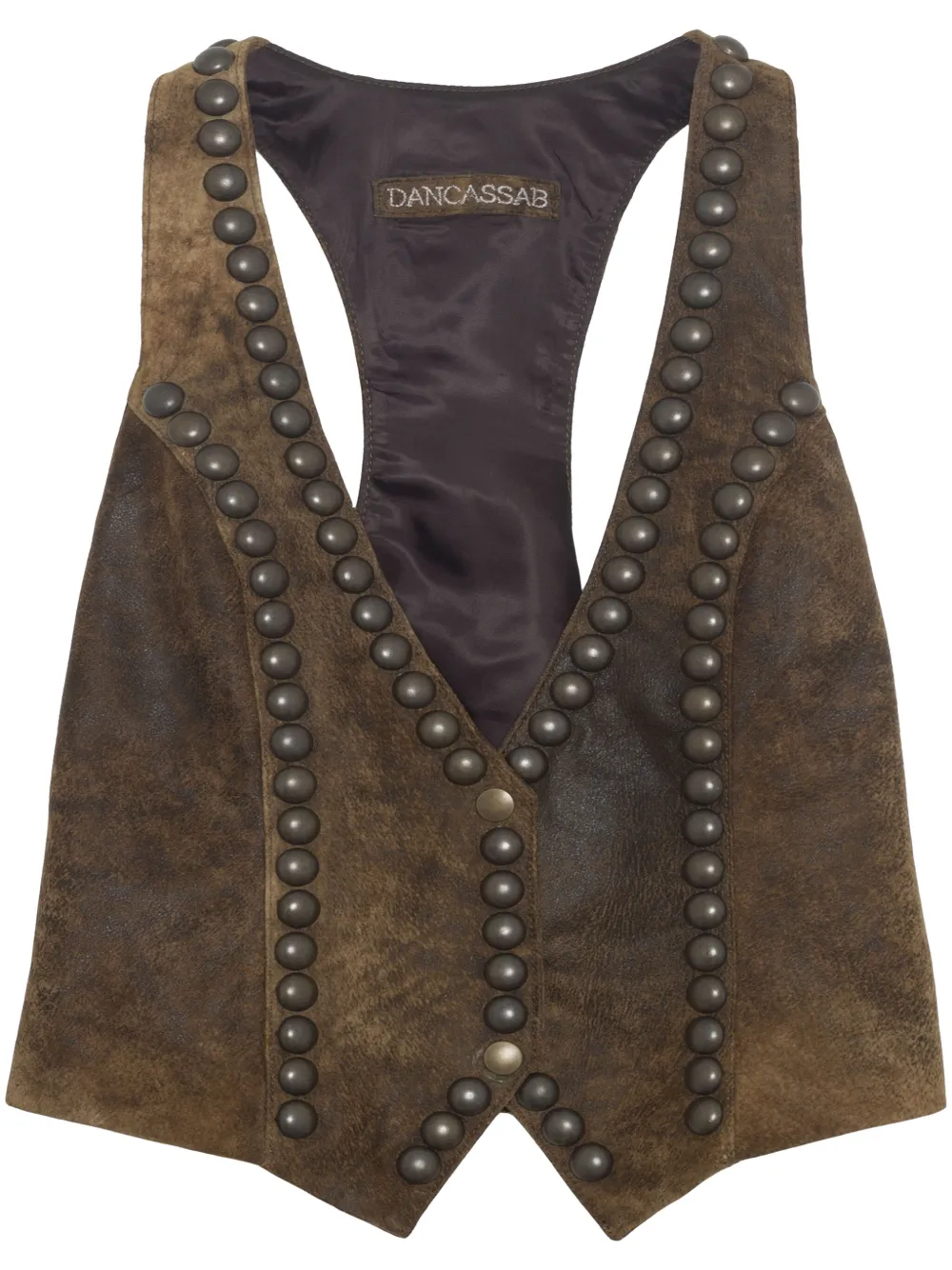DANCASSAB Naomi stud-embellished suede vest