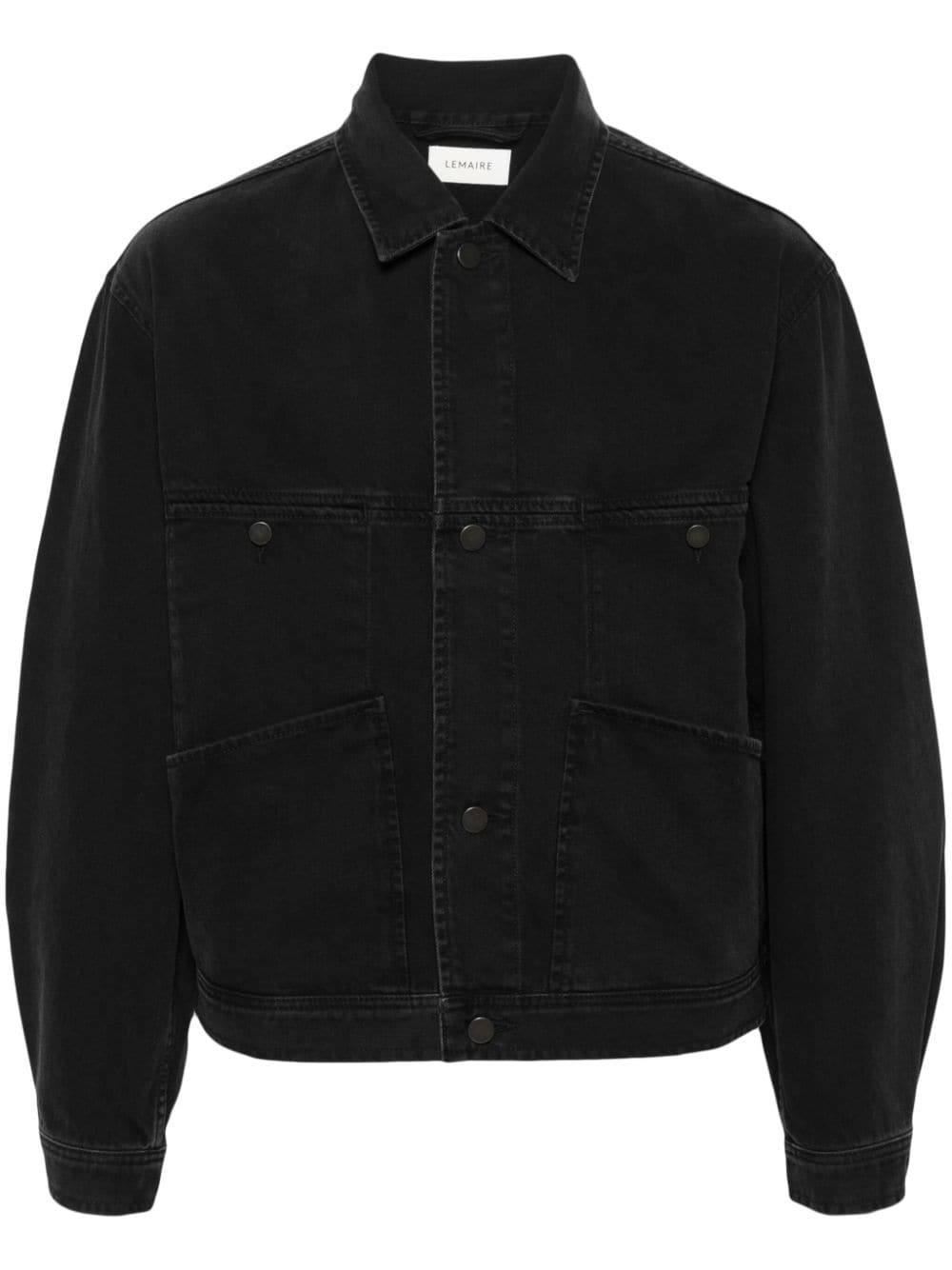 Shop Lemaire 4 Pockets Blouson Denim Jacket In Black