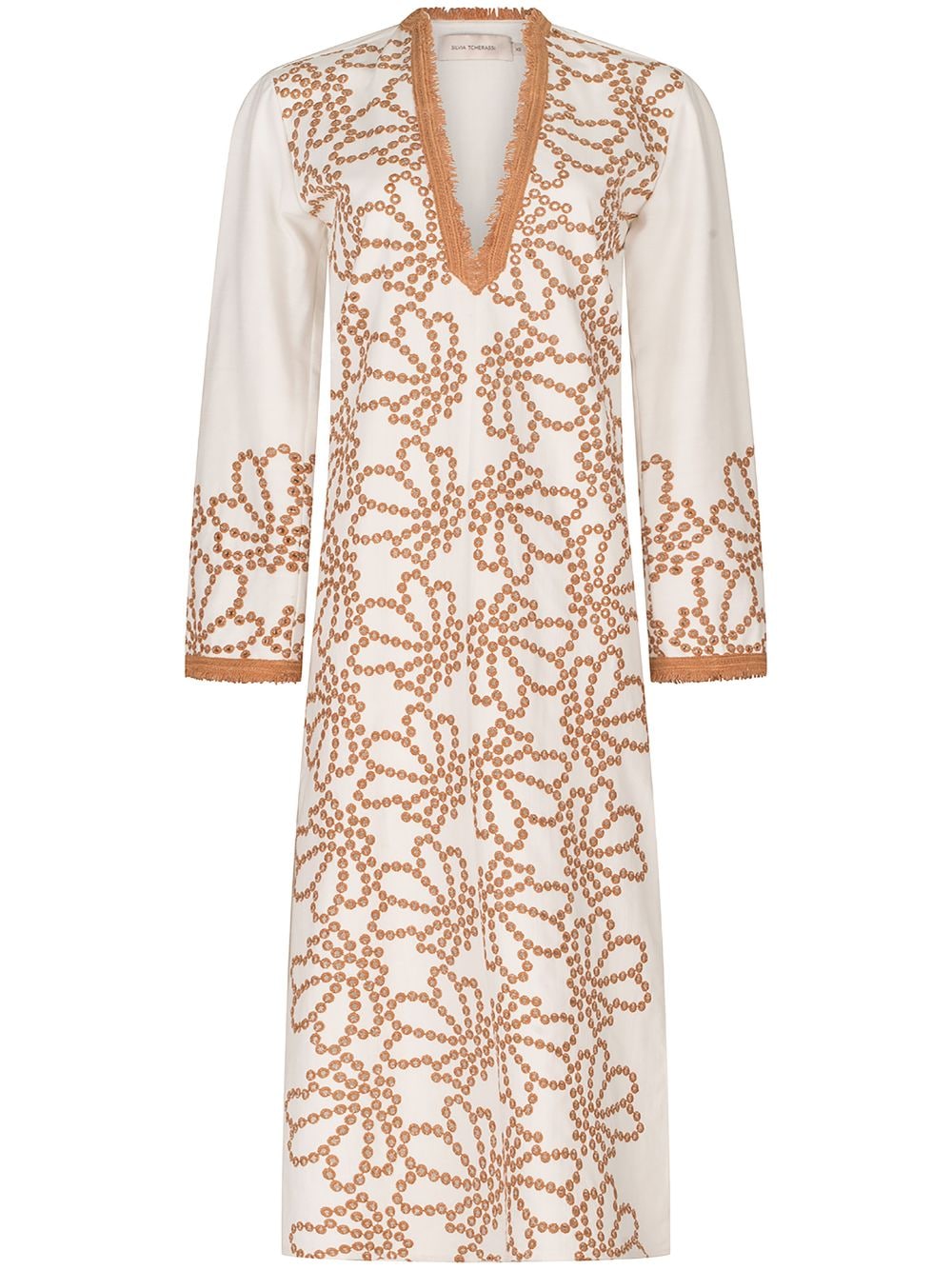 Silvia Tcherassi Midi-jurk met print Wit