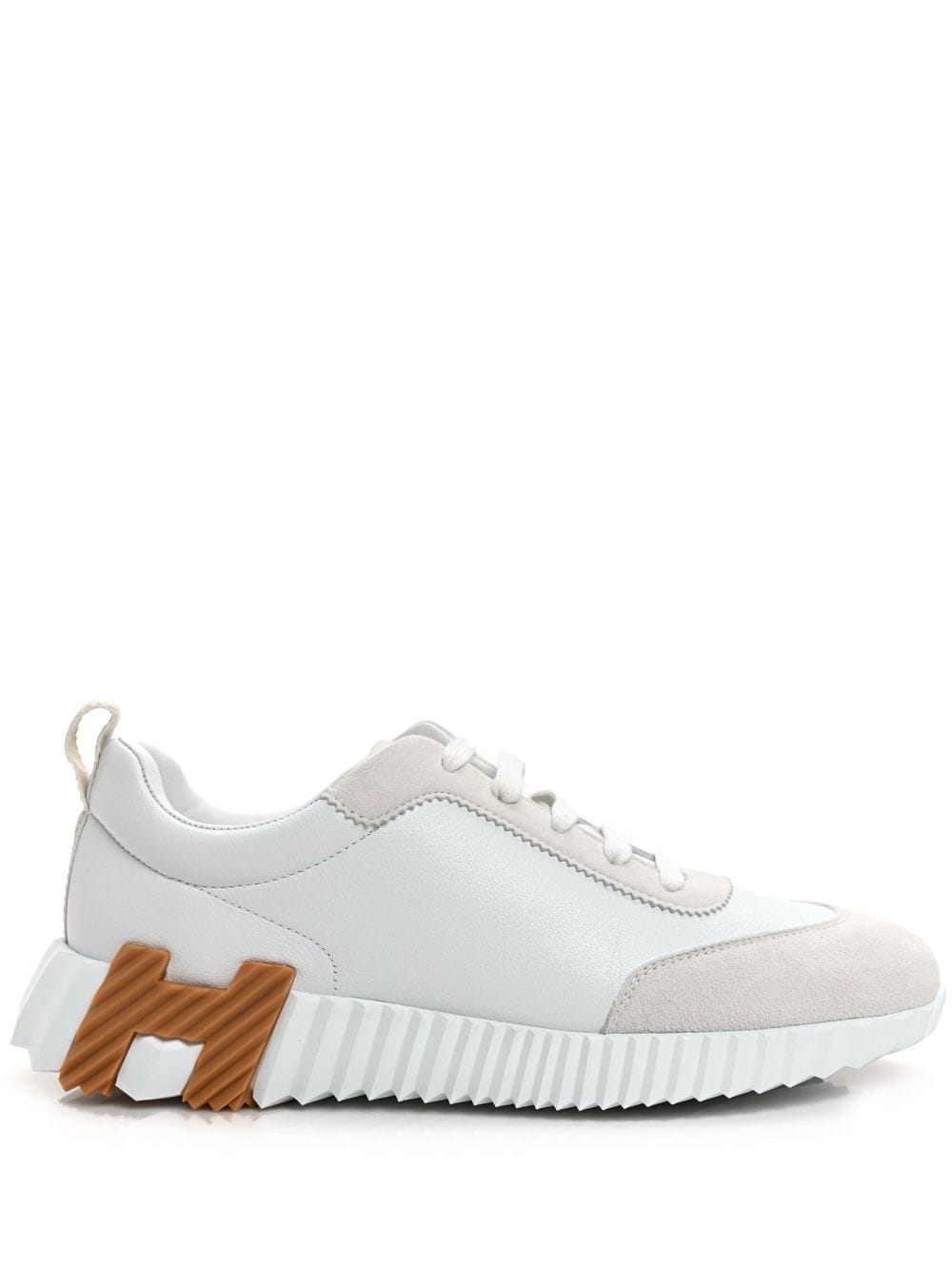 Pre-owned Hermes  Bouncing Sneakers In White