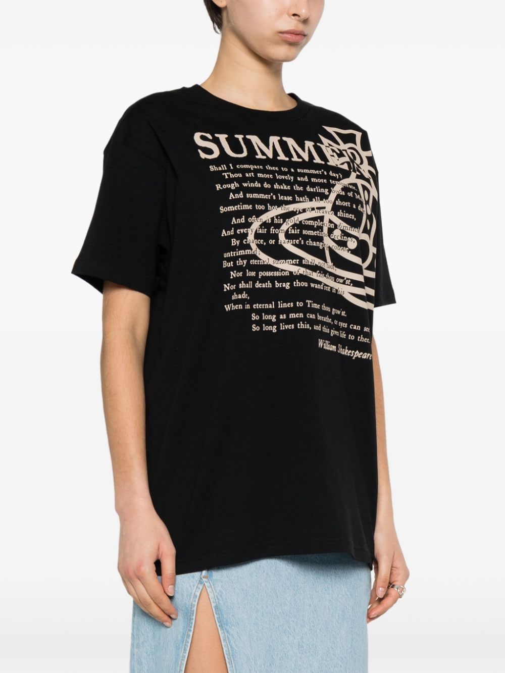 Shop Vivienne Westwood Summer Cotton T-shirt In Schwarz