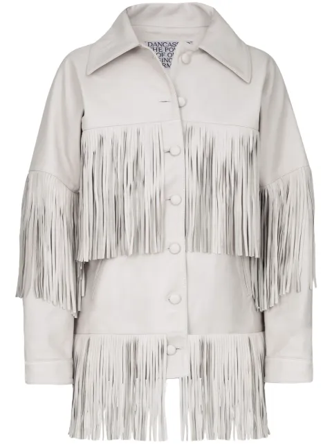 DANCASSAB Loretta fringed leather jacket