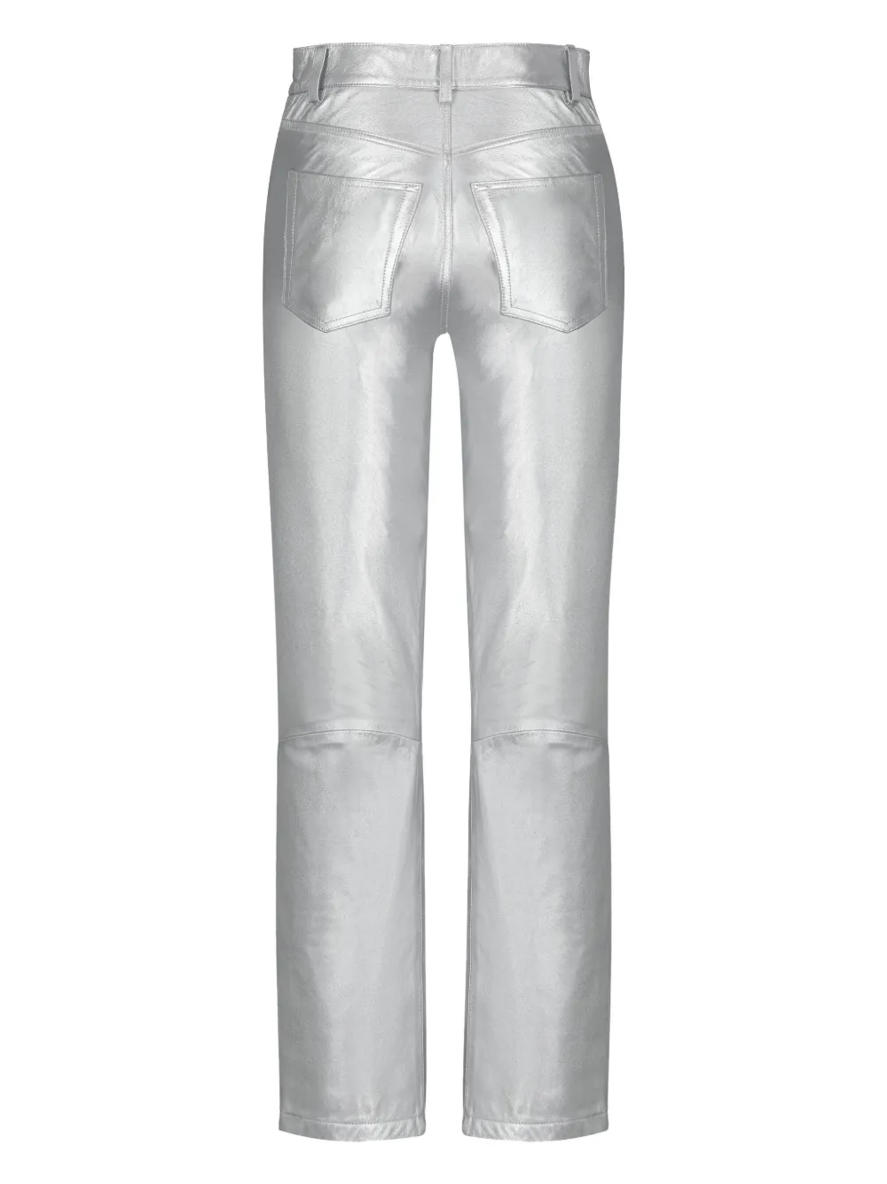 DANCASSAB Ruth leren broek Zilver