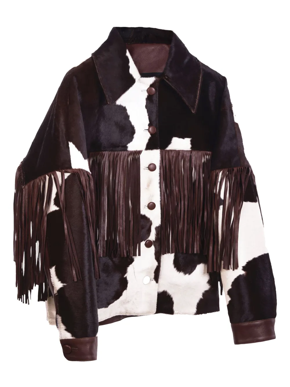 DANCASSAB Taylor jack met franje en print Zwart