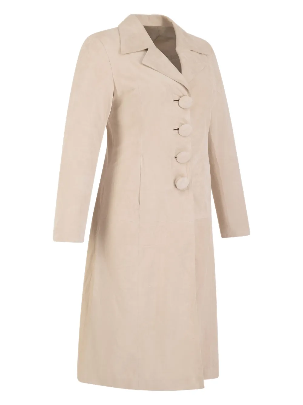 DANCASSAB Grisi jas met enkele rij knopen Beige