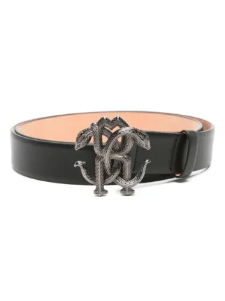 Roberto Cavalli RCバックル レザーベルト | ブラック | FARFETCH JP