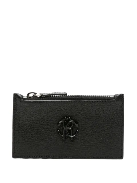 Roberto Cavalli RC-plaque leather cardholder