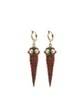 Roberto Cavalli cone-shape stone-embellished earrings - Gold