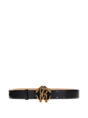 Roberto Cavalli embellished-buckle Belt | Black | FARFETCH