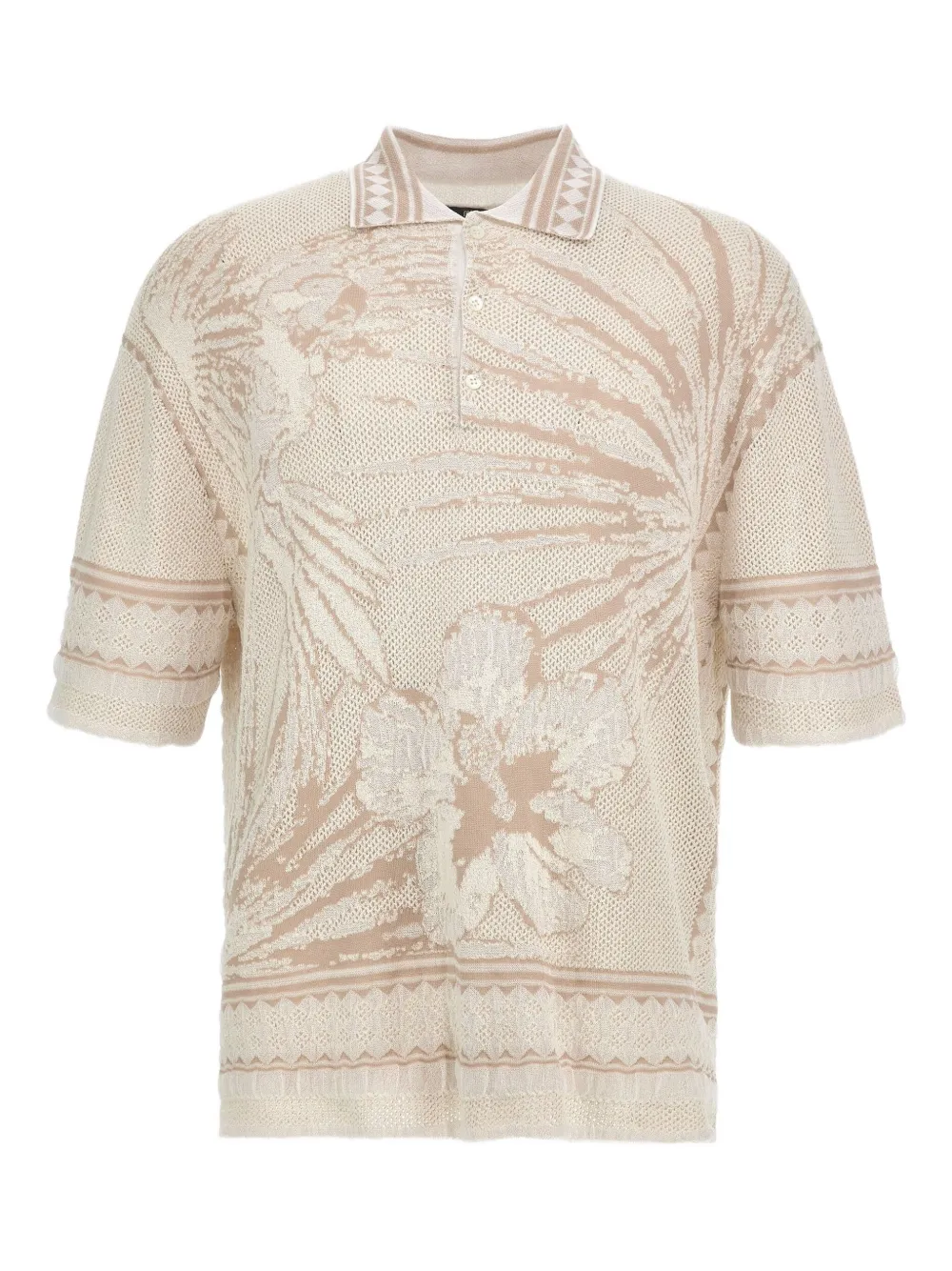 Roberto Cavalli Polo a fiori - Toni neutri