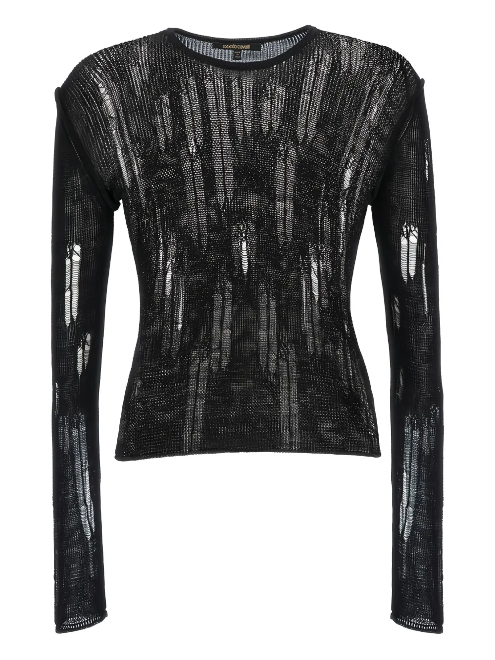 Roberto Cavalli Langärmeliger Pullover - Schwarz