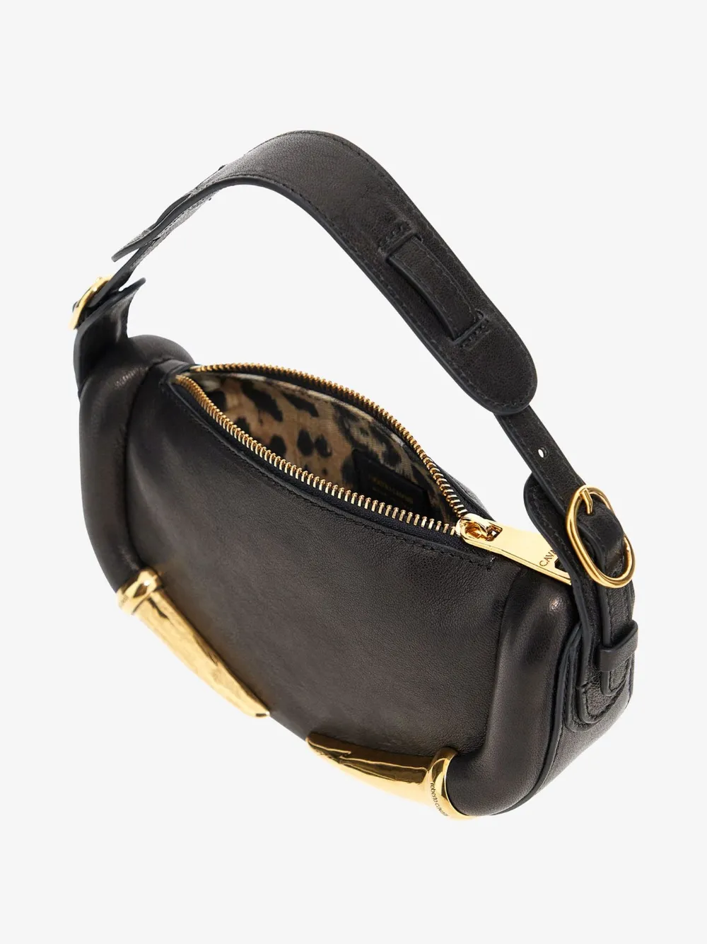 ROBERTO CAVALLI LEATHER SHOULDER BAG 