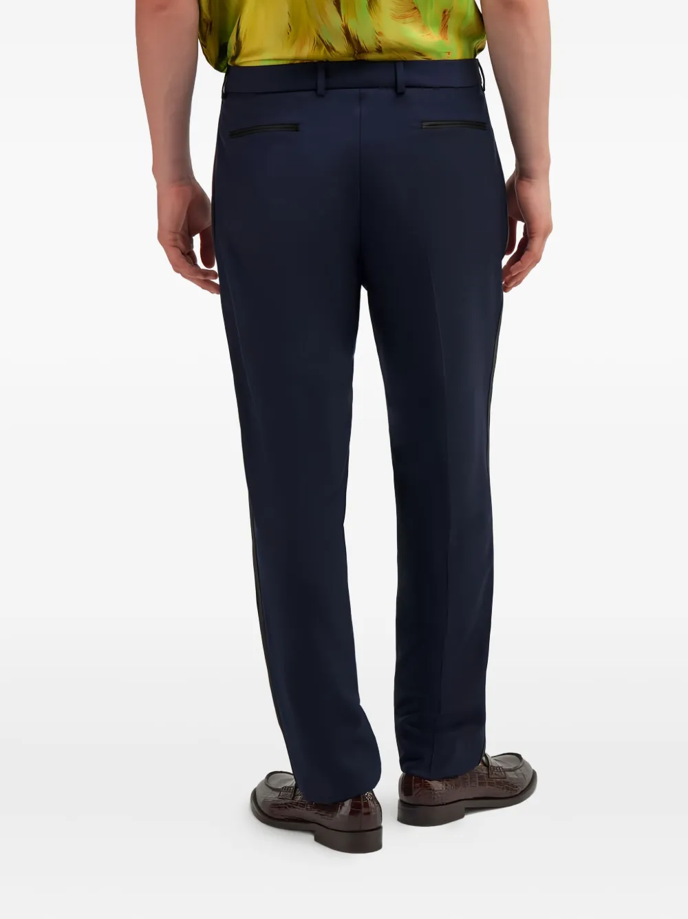 Roberto Cavalli Broek met zijstreep Blauw