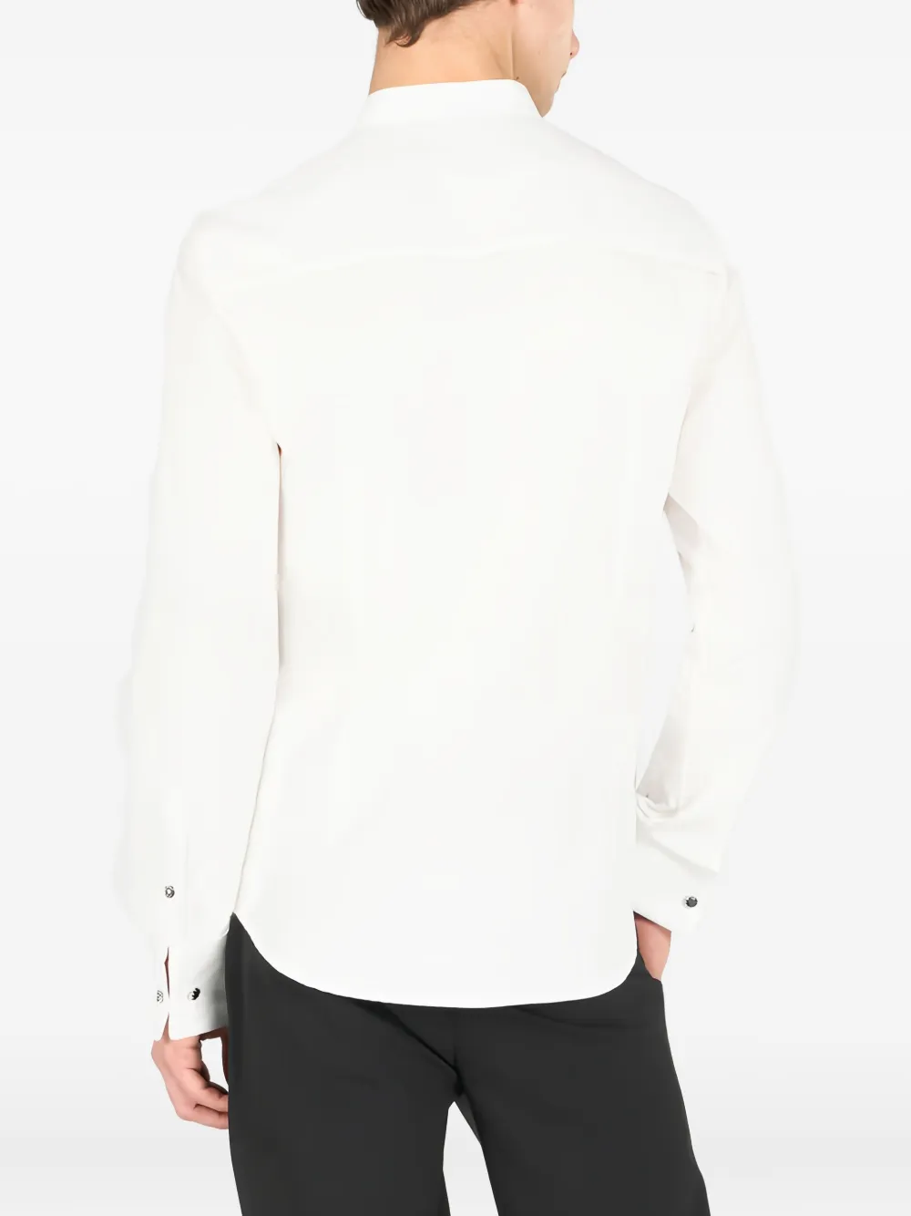 Roberto Cavalli Overhemd met plooien en knopen Wit