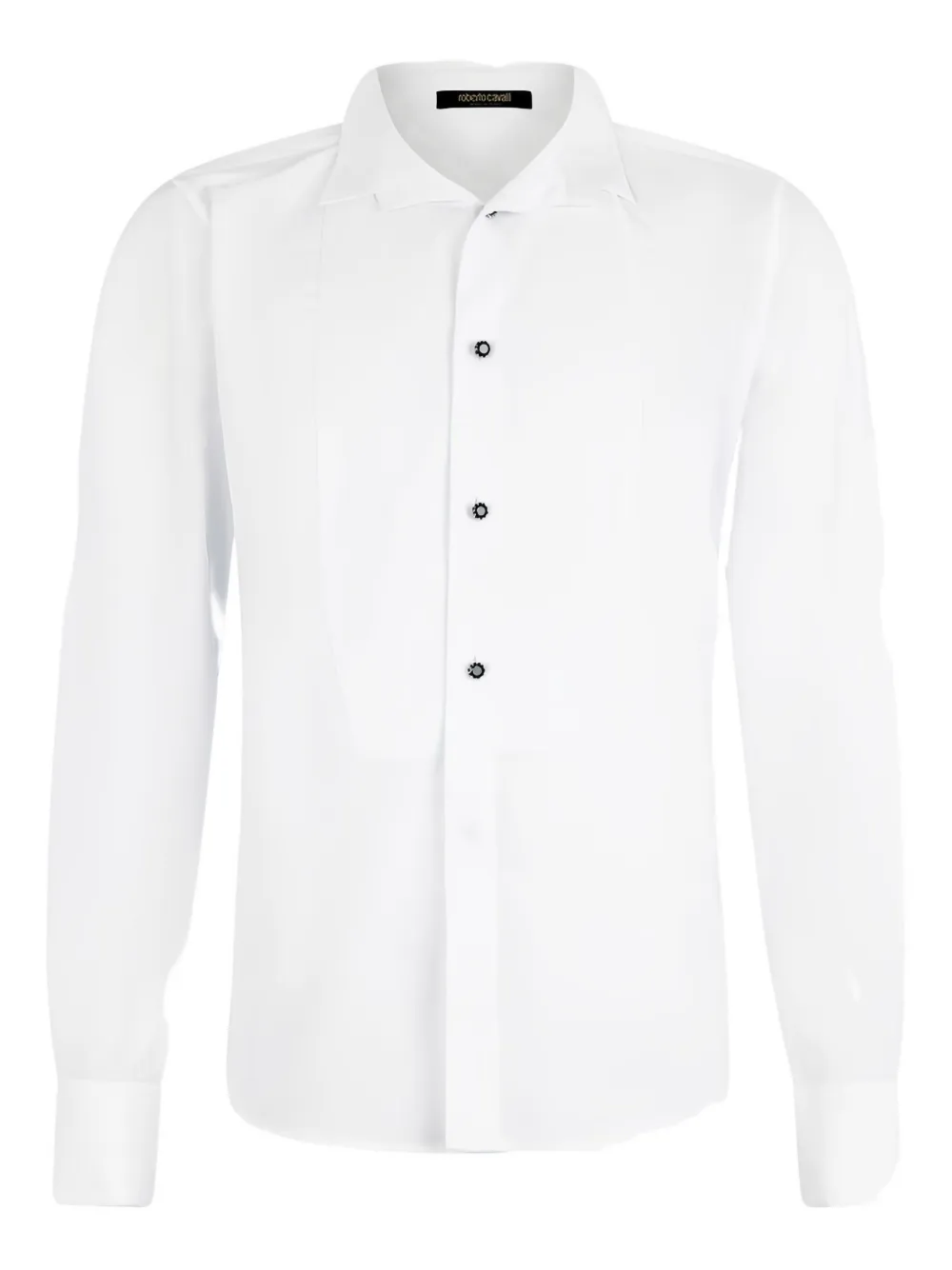 Roberto Cavalli pleated-front button shirt | White | Image 1