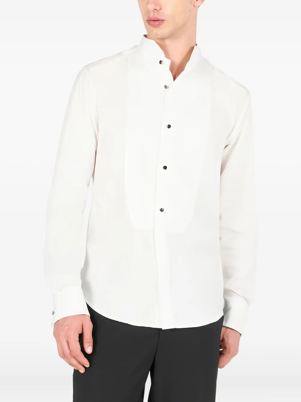 Roberto Cavalli Overhemd met plooien en knopen Wit