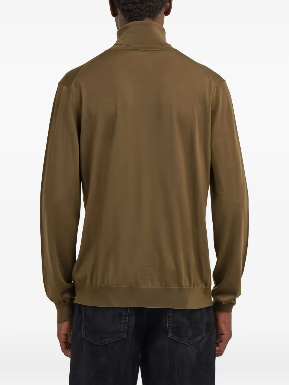 Roberto Cavalli Embroidered Turtleneck Sweater In Brown