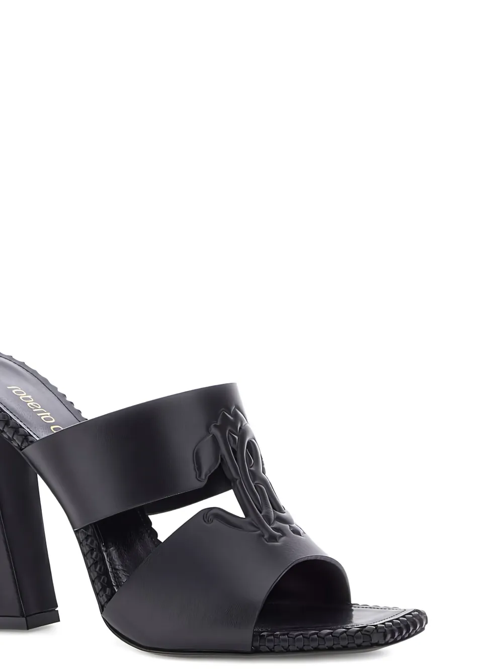 Roberto Cavalli logo-embossed sandals Black