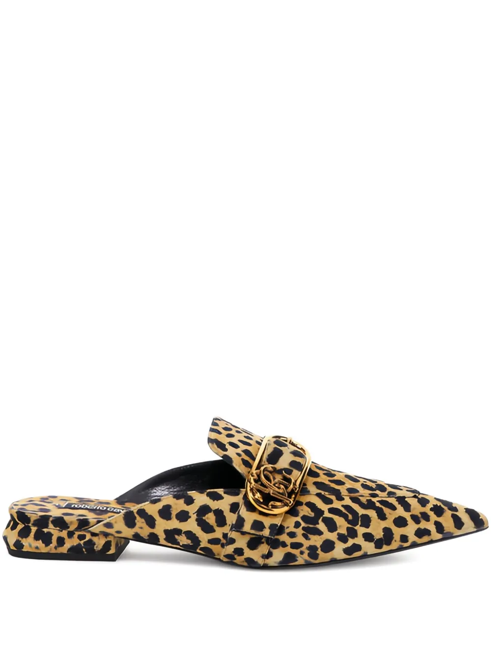 Roberto Cavalli leopard-print pointed-toe flat pump Brown