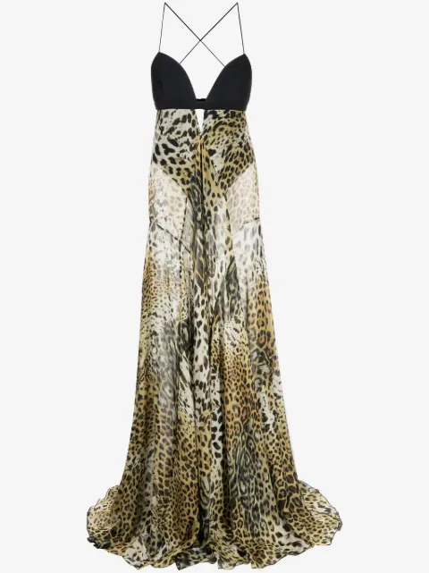 Roberto Cavalli leopard-print long dress