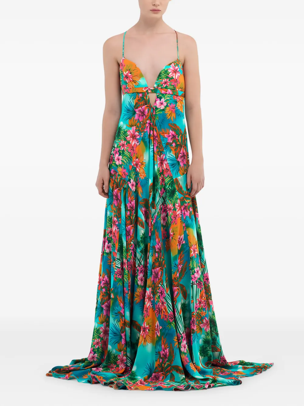 Roberto Cavalli sleeveless floral-print maxi dress | Evening Dresses | Image 2