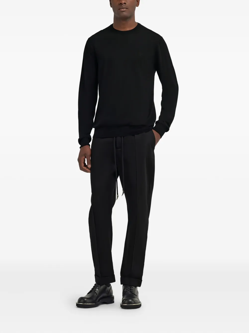 Roberto Cavalli embroidered wool sweater - Zwart