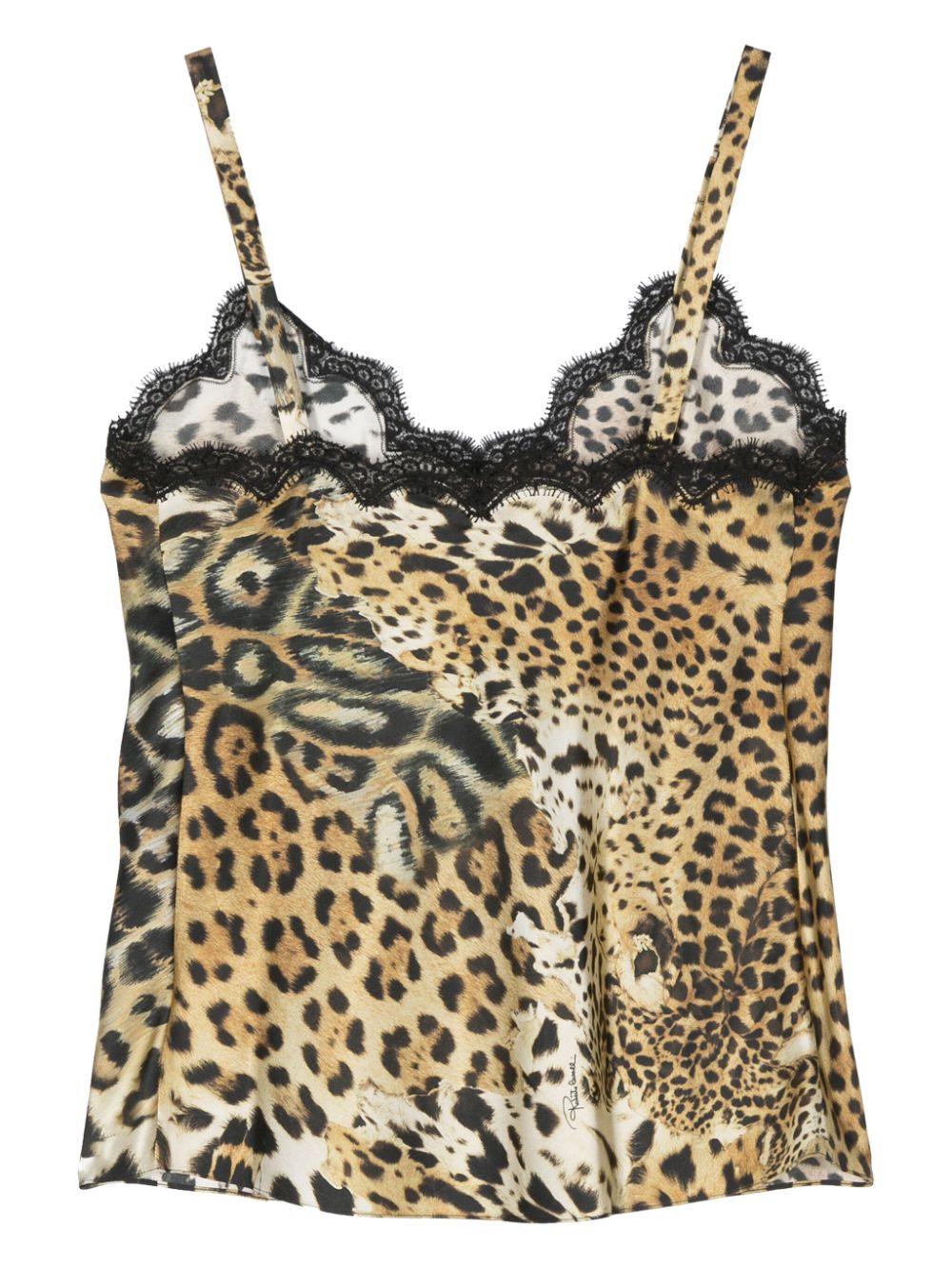 Roberto Cavalli Top met luipaardprint - 00504 BEGE ANIMAL