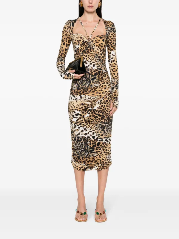 ワンピース Roberto Cavalli FW25 JAGUAR SKIN DRESS (SKT166 4QG34 00504) SKT159LNG3400504_ECOM_STILL.jpg