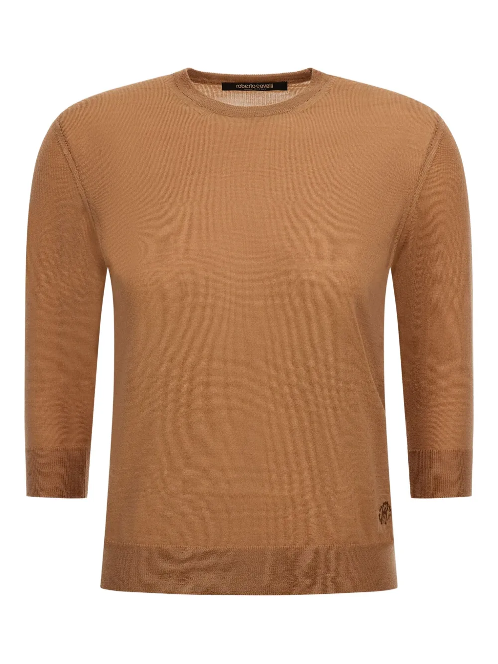 Roberto Cavalli Trui met geborduurd logo Bruin
