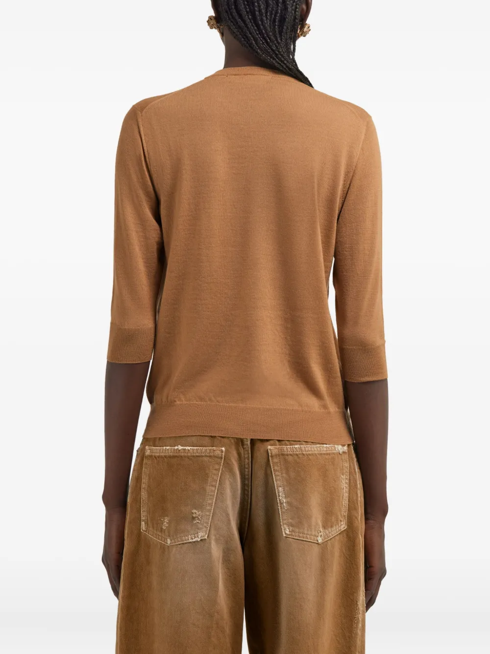 Roberto Cavalli Trui met geborduurd logo Bruin
