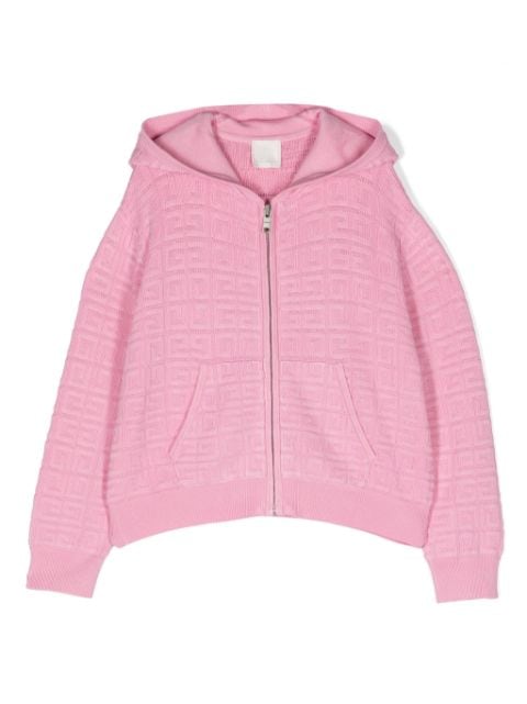 Givenchy Kids 4G-jacquard zip-up hoodie