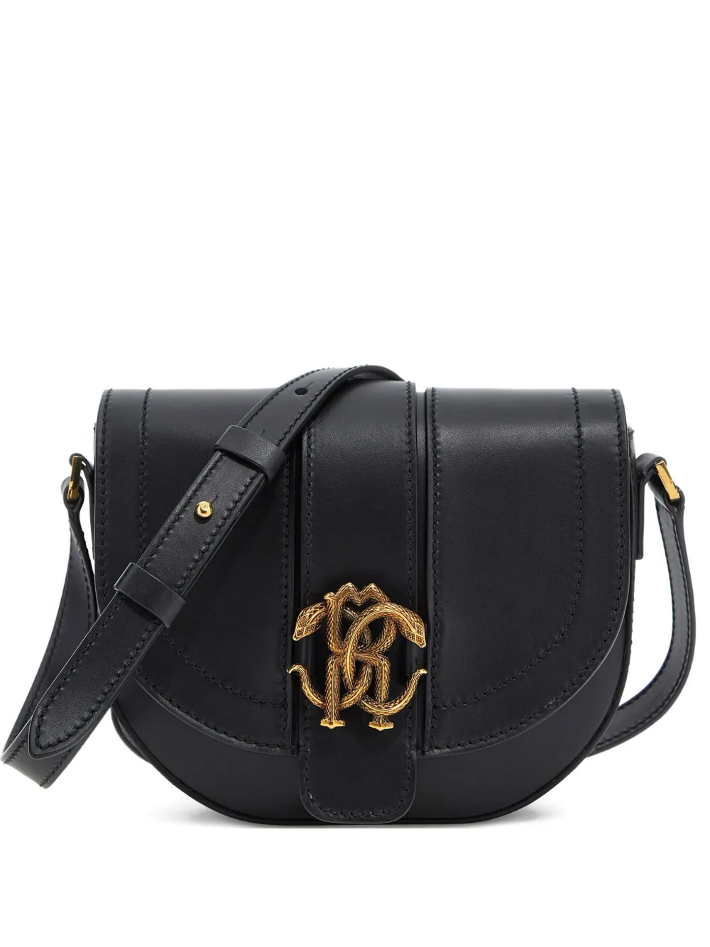 Roberto Cavalli Mirror Snake shoulder bag - Black