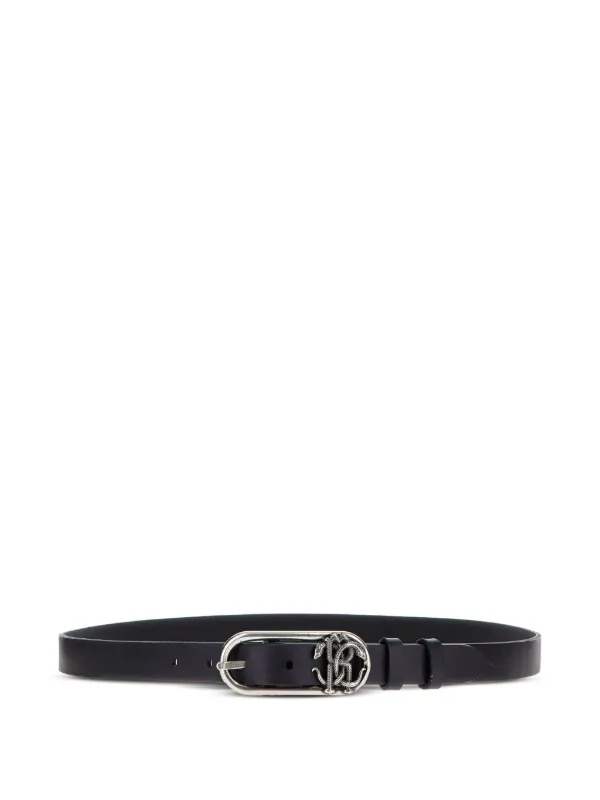 Roberto Cavalli Mirror Snakeプレート ベルト | ブラック | FARFETCH JP