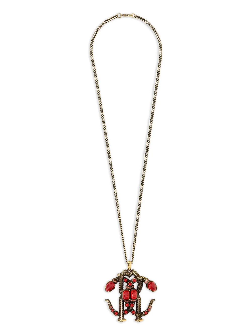 Roberto Cavalli embellished-pendant necklace - Oro