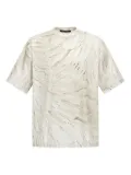 Roberto Cavalli ice-feathers-print T-shirt - White
