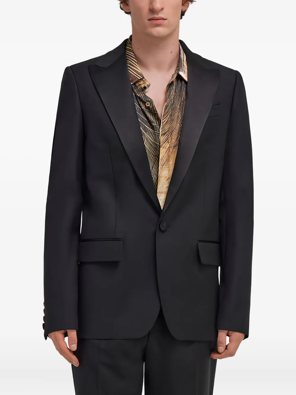 Roberto Cavalli satin-lapel single-button blazer | Suit & Dinner Jackets | Image 2