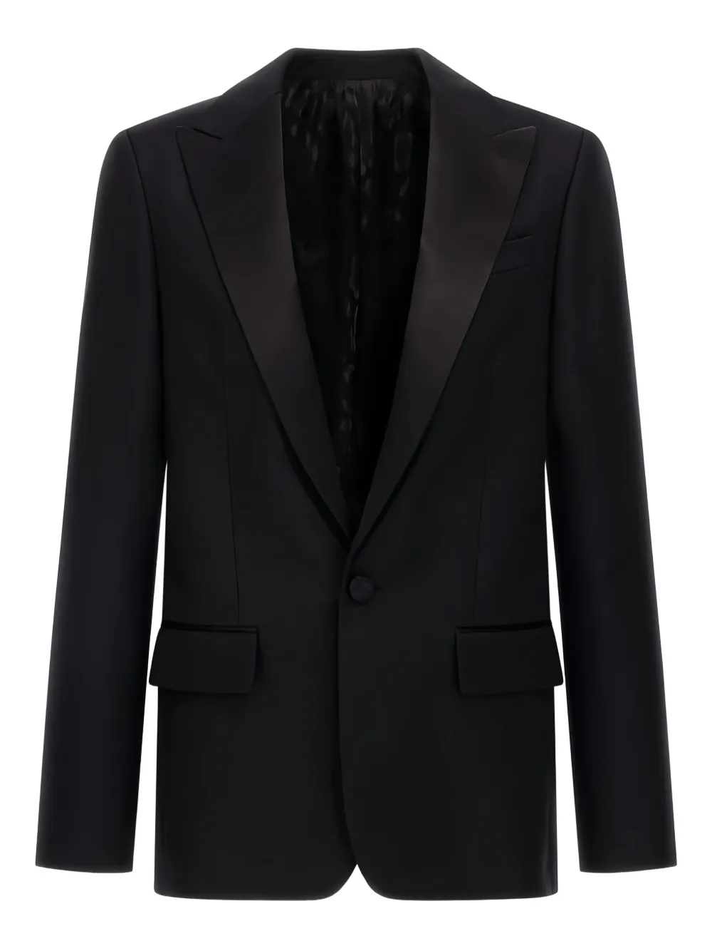 Roberto Cavalli satin-lapel single-button blazer | Black | Image 1