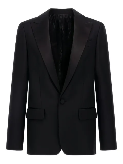 Roberto Cavalli satin-lapel single-button blazer 