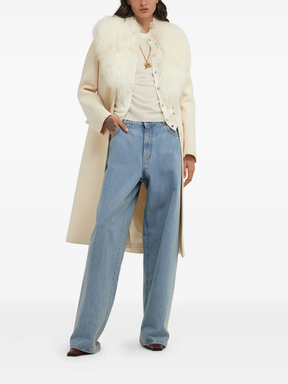 Roberto Cavalli Wool Button-front Cardigan In Neutral